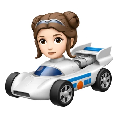 Hot wheels Star Wars racer verse Princess Leia. car sticker