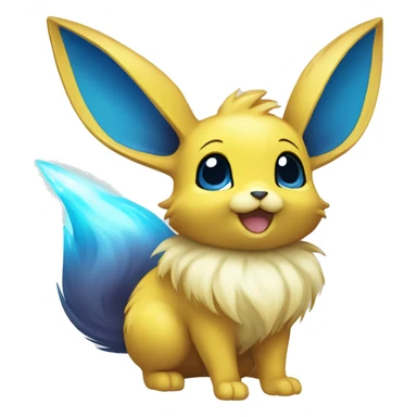 Shiny Colorful Yellow Blue Electric Mouse Eevee sticker