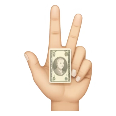 Middle finger with money  sticker