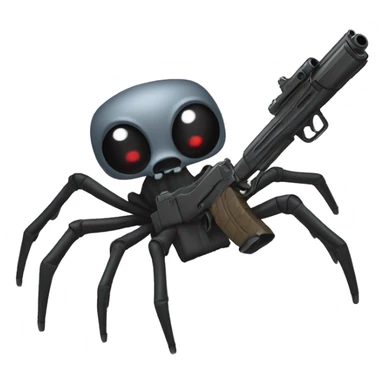 spider wit a gun sticker