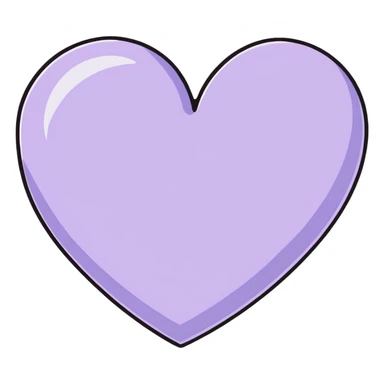 lilac pastel heart sticker