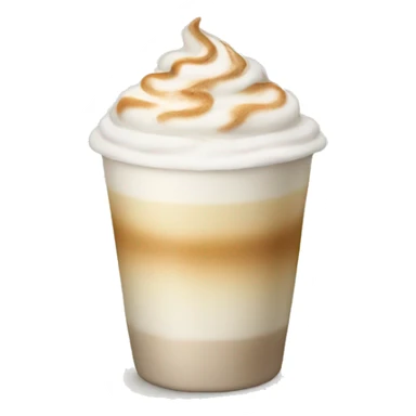 white cream latte sticker