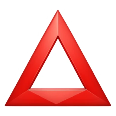 triangulo hacia abajo rojo sticker