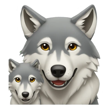 wolf family sticker