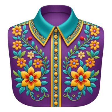 decorative colorful shirt collar sticker