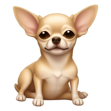 Sleeping all dark beige Chihuahua   sticker