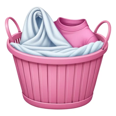 laundry pink clothes in a pink basket sticker