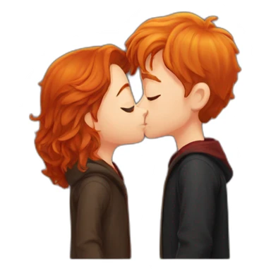 Harry potter kissing Ronald Weasley sticker