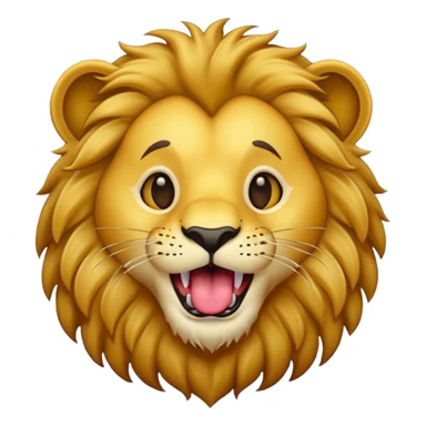 lion emoji with tongue stuck out sticker