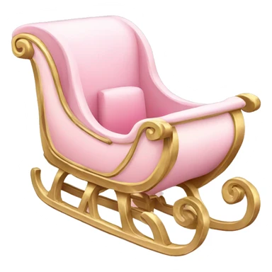 light pink sleigh sticker
