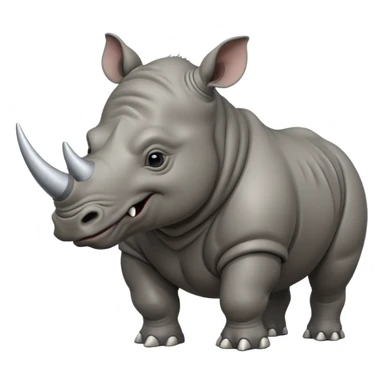 angry rhinoceros sticker