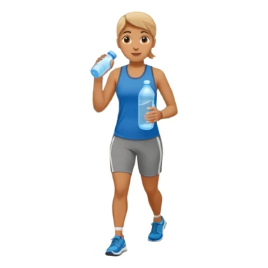 Jogger + water bottle, Park Visitors. sticker