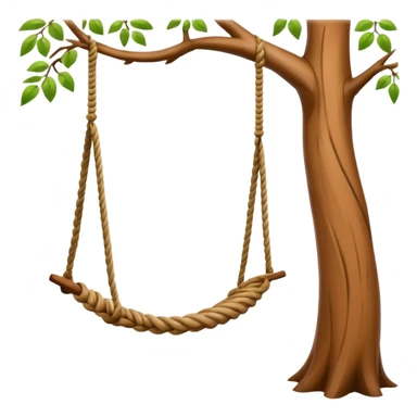 rope swing tied between two sturdy trees sticker