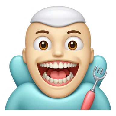 dental check with wide opened mouth sticker