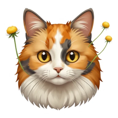 Dandelion cat  sticker