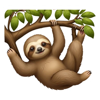 Sloth climbing tree sticker