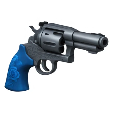 Blue rose revolver sticker