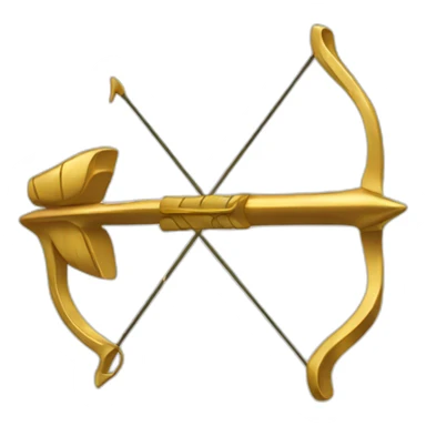 bow and arrow gold sticker