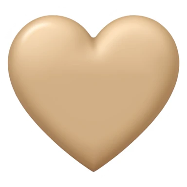 coração bege sticker