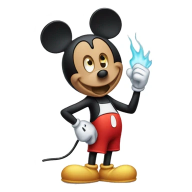 Overheated Mickey mouse sticker