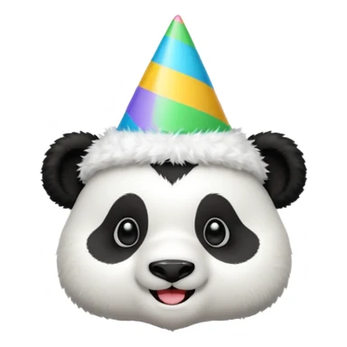 Panda with party hat sticker