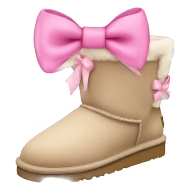 Ugg with a pink bow sticker