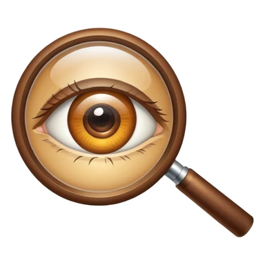 An eye looking through a magnifying glass sticker