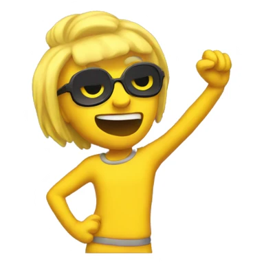 Imoji yellow dab sticker