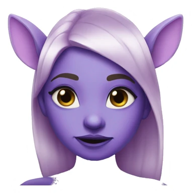 purple skin ginie, fantasy character, disney style sticker