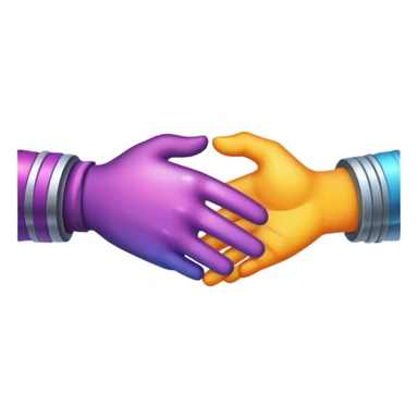 galactic handshake sticker