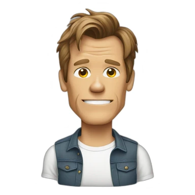 kevin-bacon cartoon wearing shirt sticker