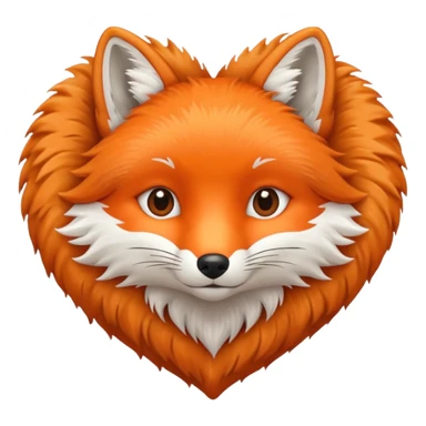 Heart Made by fox fur  sticker