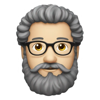 georges bizet composer with curly hair and beard an glasses sticker