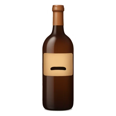 Wine bottle brown sticker