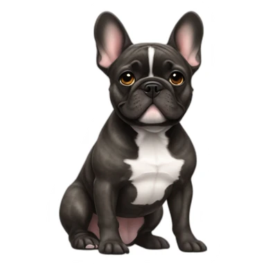 brindle french bulldog sticker