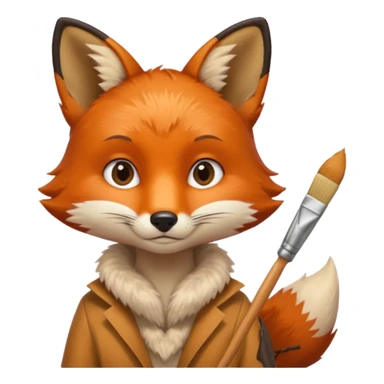 painter fox sticker