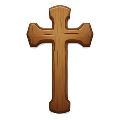 Wooden orthodox cross sticker