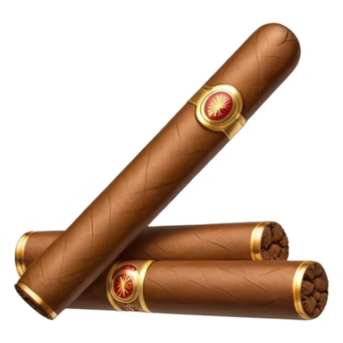 A luxury cigar emoji made of silver chrome, smooth metallic texture, minimal shape, glossy reflections, rich swag aesthetic, iOS emoji style, centered, clean white background sticker