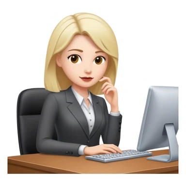 Business women sur un ordinateur  sticker