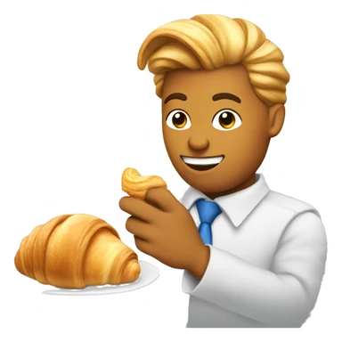 croissant eating croissant sticker