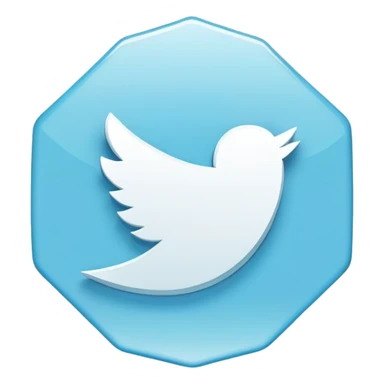 Twitter verification checkmark badge, light blue irregular octagon with white checkmark sticker