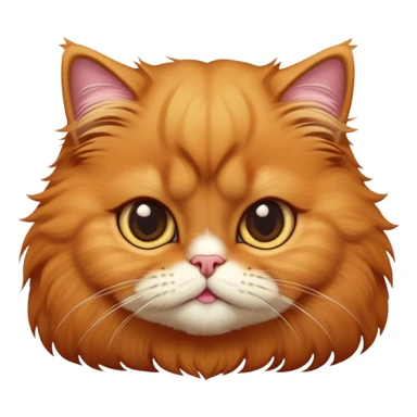 cinematic-adorable-big-eyed-fluffy-solid ginger-persian-cat-portrait-emoji,-head-tilted-playfully-with-a-sweet-expression,-fluffy-ginger-fur,-simplified-yet-irresistibly-cute-features-with-large,-expr sticker