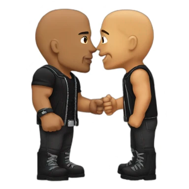 The rock kiss a rock sticker