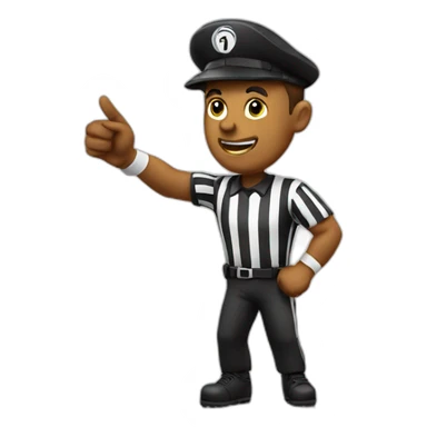 football ref signals touchdown sticker