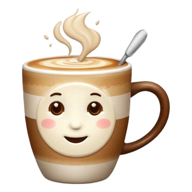 a cup of latte sticker
