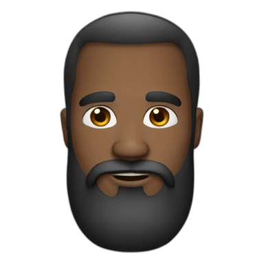 doubtfull black bearded man sticker