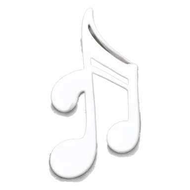 White music notes sticker
