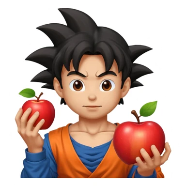 combine a fruit and goku sticker