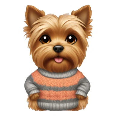 Beaver yorkie in a sweater  sticker