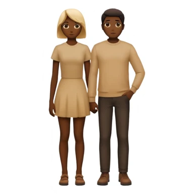 2 peoples standing far  sticker